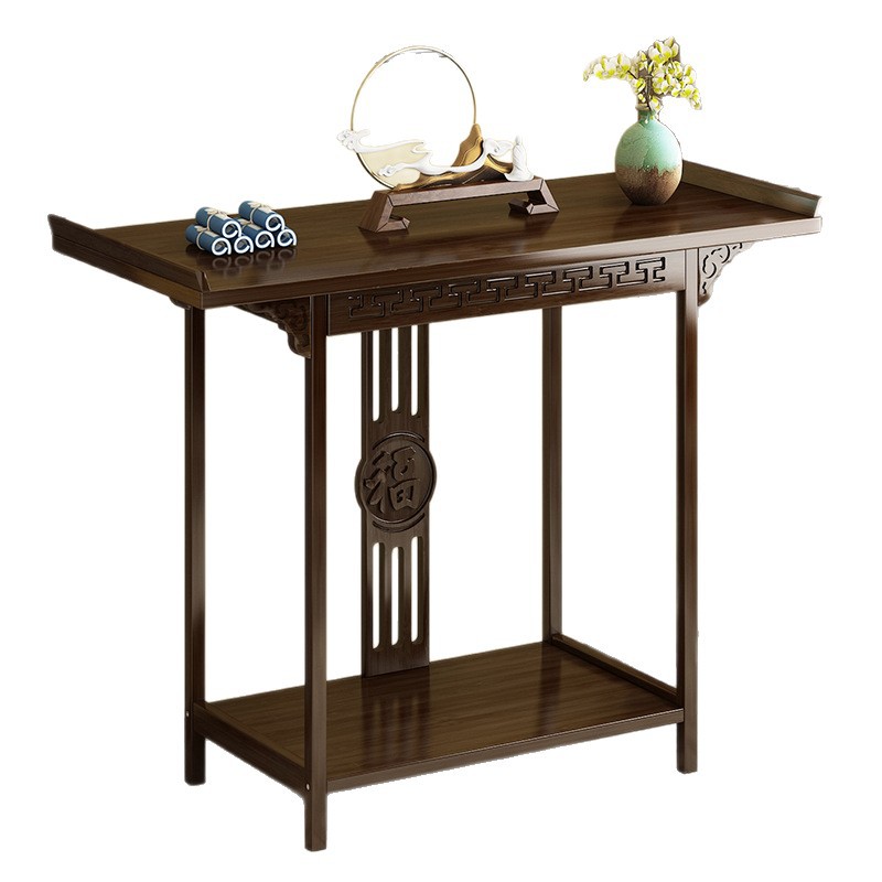 Nuevo estilo chino pasillo Mesa Luz de lujo puerta piso hogar partición gabinete escritorio tira Mesa madera maciza pasillo gabinete Escritorio image 5
