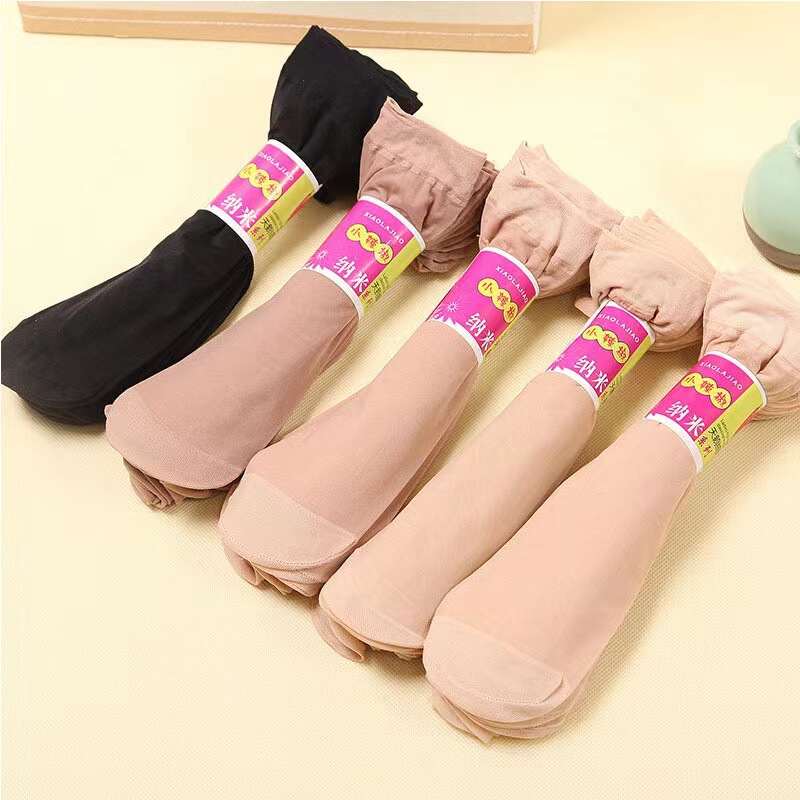Socks women's summer thin core-spun silk socks in the tube floor socks adult velvet nylon socks manufacturers wholesale