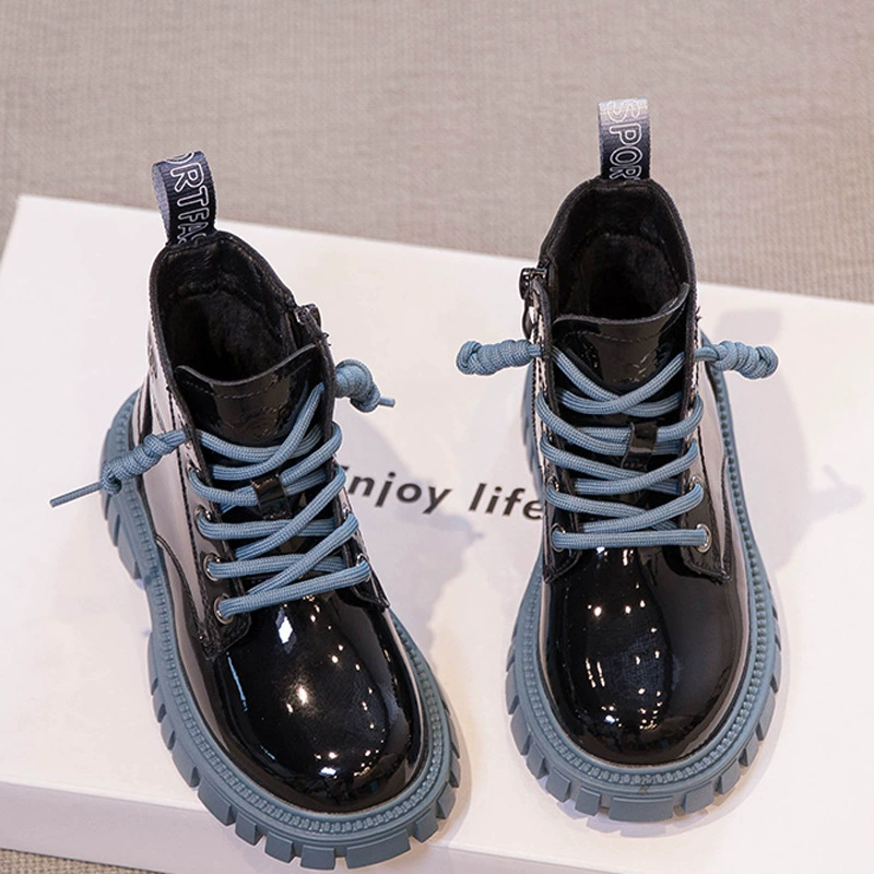 Martens, зимняя демисезонная обувь, теплые детские полусапожки, оптом
