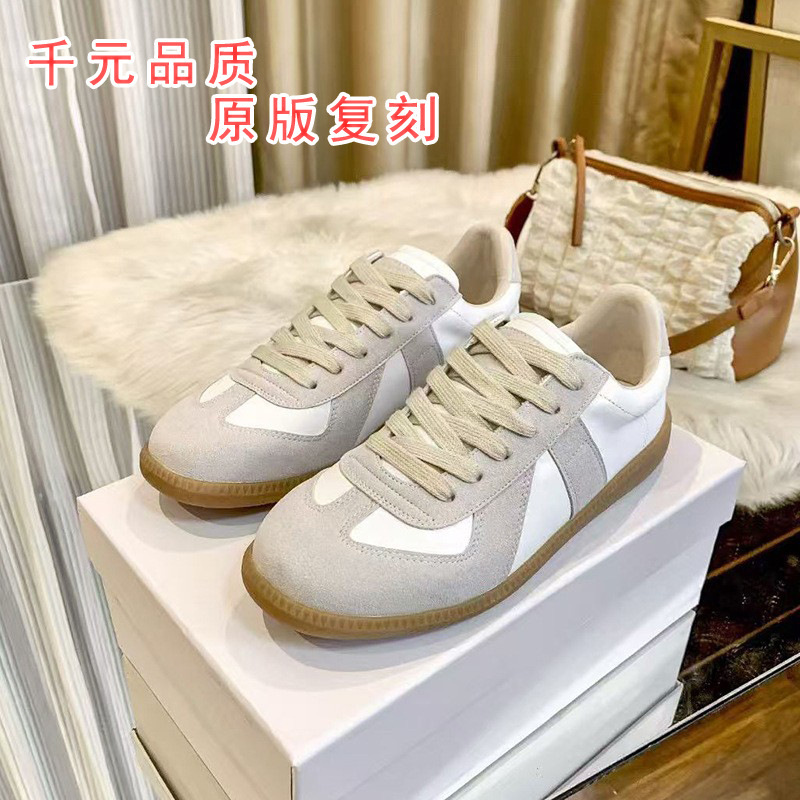 High Version Margiela Mm6 Moral Training Shoes for Women 2025 New Genuine Leather Casual Sports Versatile Sneakers Korean Style White Shoes High Version Margiela Mm6 Moral Training Shoes for Women 2025 New Genuine Leather Casual Sports Versatile Sneakers Korean Style White Shoes