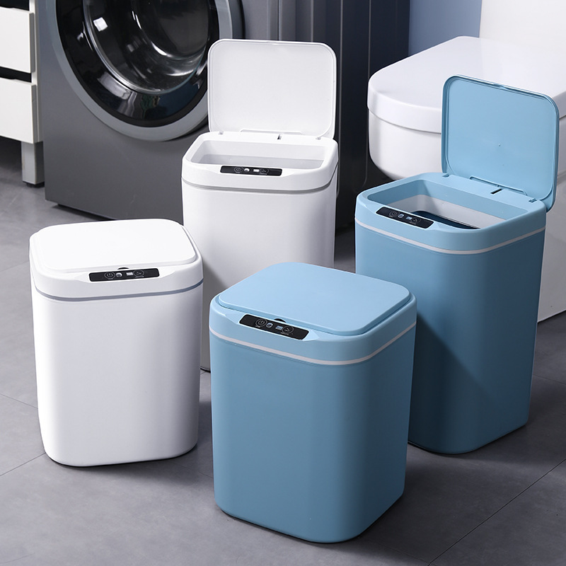 2026 New Model Cross-Border Smart Trash Can 15L Large Capacity Touchless Sensor Trash Can for Home Bathroom