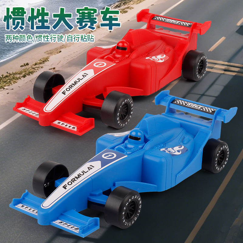 Children's Large Inertia F1 Formula Artificial Racing Car Fall-Resistant Model Car Little Boy Toy Car Stall Gift