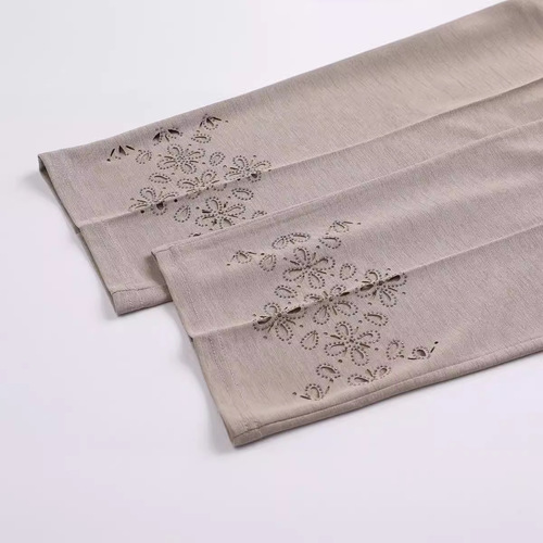 Mom's chiffon pants summer thin style nine-tenths pants high waist straight tube middle-aged and elderly women's pants loose grandmother 