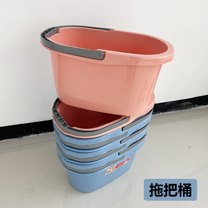 Wholesale large mop bucket plastic bucket portable bucket flat mop bucket plastic cotton Mop Mop Mop Mop bucket bubble mop