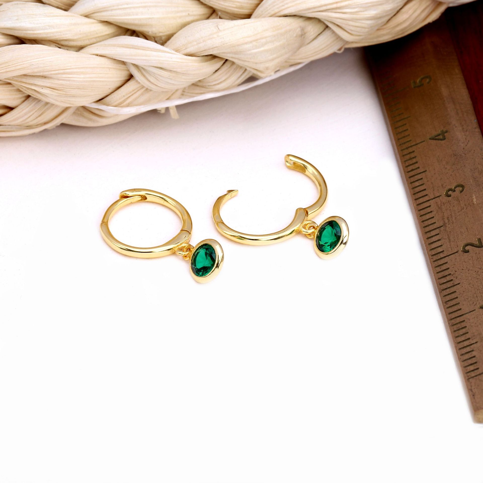 1 Pair Quantity Daily Occasion 1 Pair 925 Sterling Silver Birthstone Round Drop Earrings