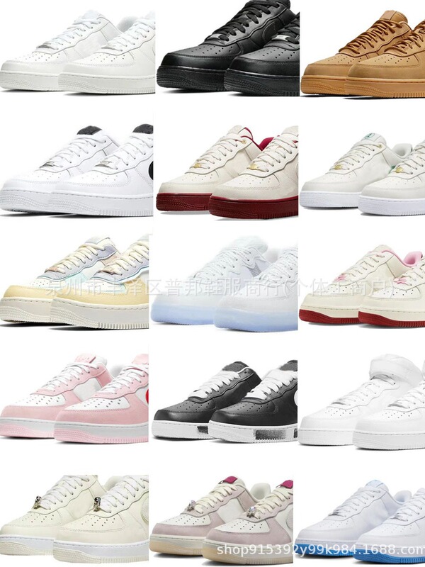 Air Force One Pure Original Shoes Putian High Version Pure White Black Warrior Men's Shoes Wheat Color Macaron Low Top Basketball Shoes