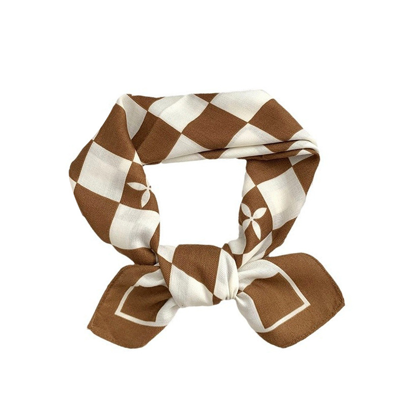 Bufandas de seda cuadrada alta sensación 2025 nueva moda decoración de algodón y lino pequeña bufandas de seda cuello bufandas de cuello