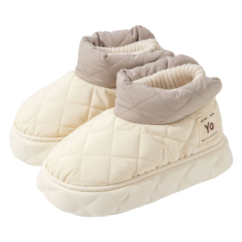 Qidan Shoe Factory, зимние сапоги, женская зимняя популярная в Интернете непромокаемая пуховая Тканевая обувь на толстой подошве, уличная теплая хлопковая обувь для пар для мужчин