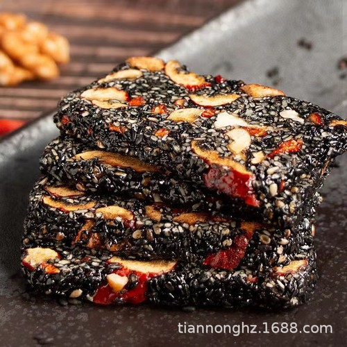 Walnut, wolfberry and donkey hide gelatin cake wholesale bulk middle-aged and elderly food health black sesame cake snack red date walnut cake