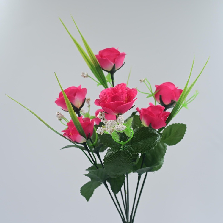 Nanyang pantalla mayorista simulación de flores de rosa pequeña escena de rosa props decoración para el hogar simulación flores falsas