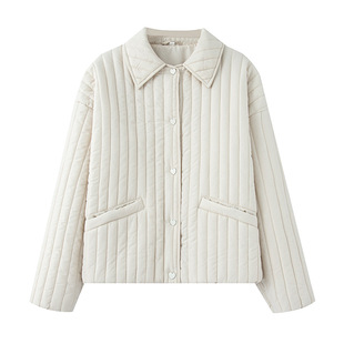 Spring New Women's Clothing European and American-style Heart-shaped Buckle Cotton Jacket Jacket Niche Design Lapel Short Jacket