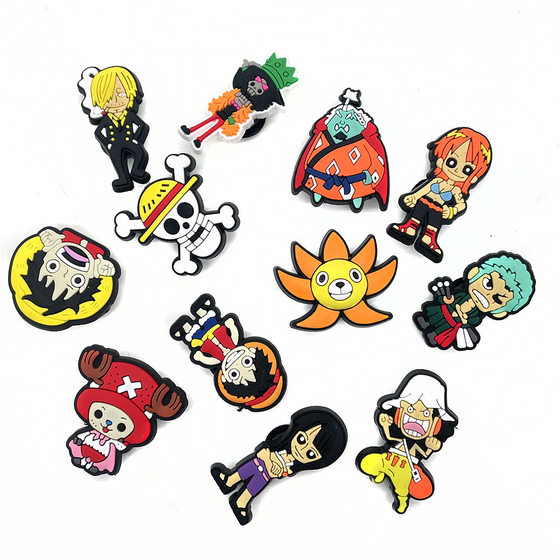One Piece Series Hole Shoes Shoe Flower Shoe Buckle Croc Decorative Buckle Shoe Accessories PVC Shoe Flower