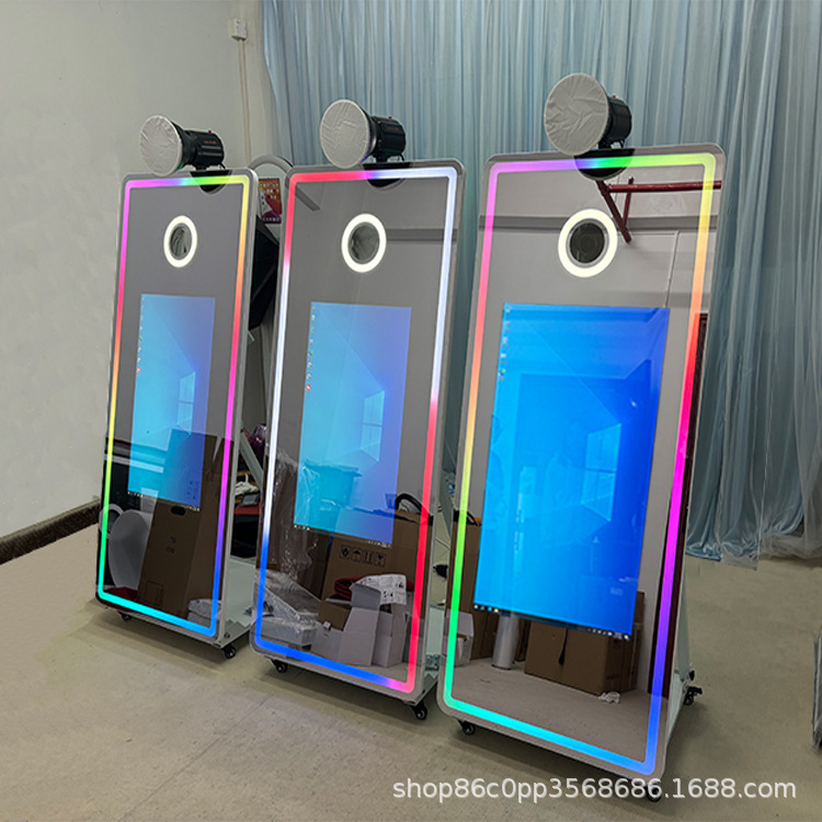 Cabina de foto de espejo de fábrica Cabina de foto de espejo de pantalla grande de 32 pulgadas de 43 pulgadas transfronteriza