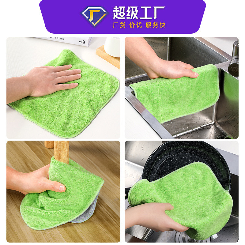 Engrosamiento de trapo antiadherente aceite plato de tela absorbente no pelusa aceite toalla cocina hogar trapo suministro al por mayor