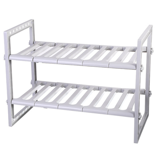 Retractable stainless steel sink shelf kitchen storage rack multi-layer telescopic storage rack floor storage rack pot rack