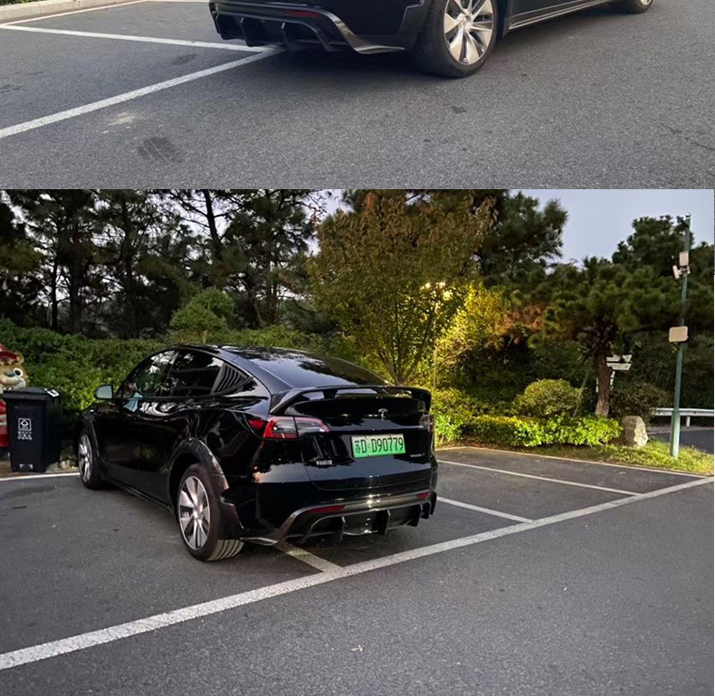 Suitable for Tesla Modely Rear Lip Modification Sports Black Warrior Can Hold Trailer Hook Replacement Non-Destructive Installation