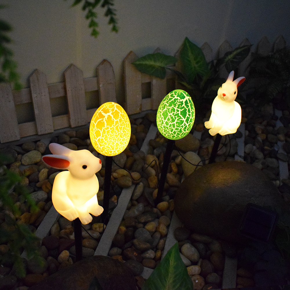 Al Aire Libre solar huevo de Pascua impermeable paisaje jardín decoración linterna jardín diseño tierra enchufe noche Luz