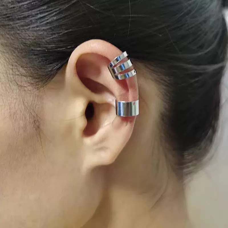 潮款不锈钢C形耳夹简约耳环日韩时尚男女耳骨夹 配件饰品小额批发