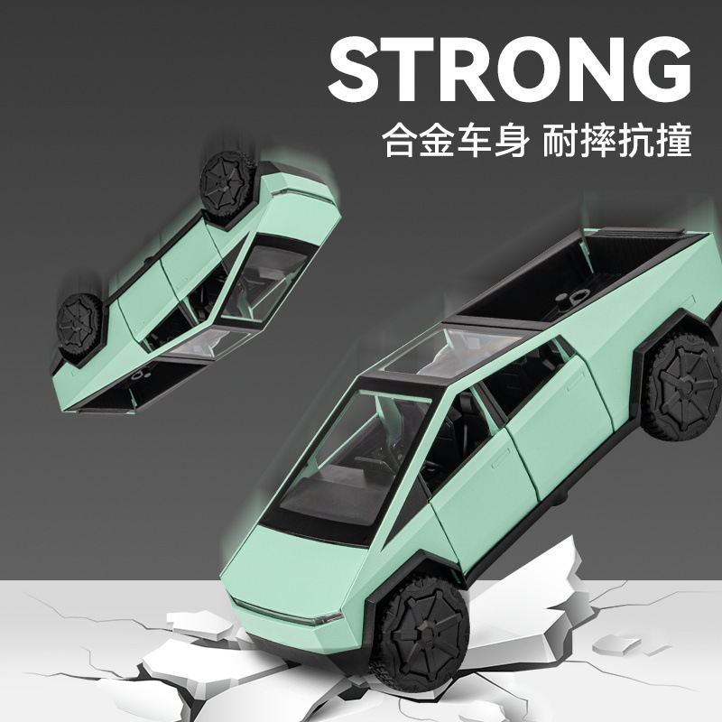(2개) 1:24 TESS 트레일러 자동차 합금 자동차 모델 테이블 장식품 어린이 장난감 국경 대외 무역 뜨거운 선물