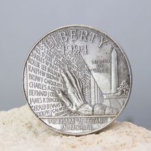 美国1994年自由意志主义者手一美元复制品纪念币鉴赏家的古玩徽章