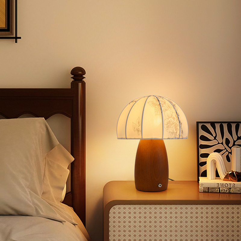 Juglandia retro medieval Juglandia sala de estar estilo francés madera cabeza de cama lámpara de cama americana