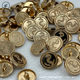 Metal Button Flat British Style Ship Anchor Button Coat Trenchcoat Jacket Fashionable All-match Alloy Button Suit