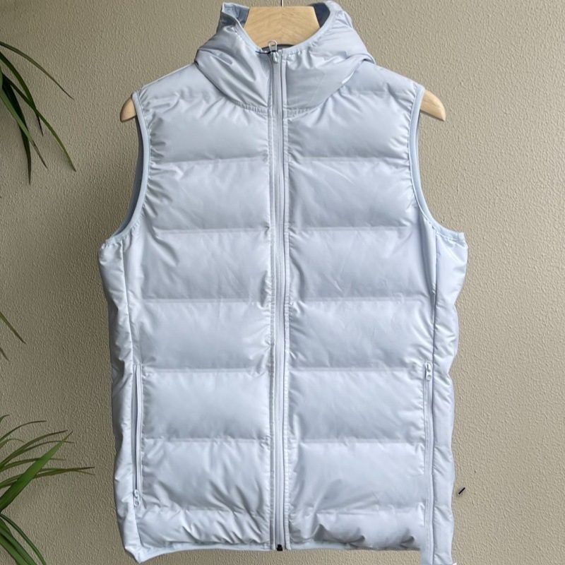 24SS Deportes y ocio chaleco de algodón encapuchado chaleco de algodón de invierno chaleco de algodón sin mangas