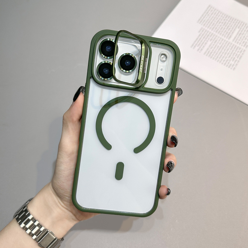镜头支架磁吸适用iPhone17PROMAX高透手机壳苹果16镜头膜保护套15|undefined