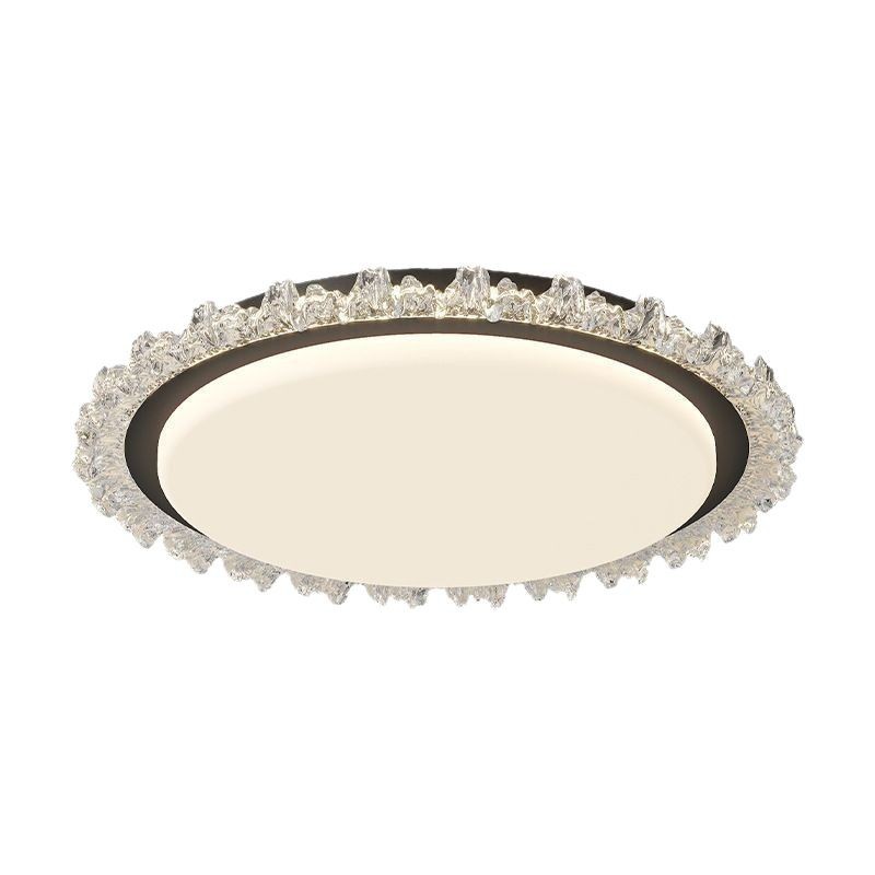 Lámpara de dormitorio minimalista italiana lujosa luz redonda luz de techo de espectro completo protección de ojos dormitorio principal estudio inteligente lámpara Zhongshan