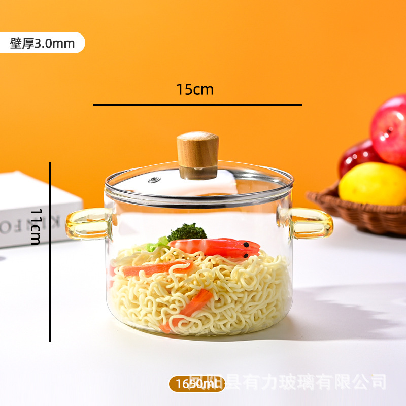 Olla de vidrio con alto contenido de borosilicato, olla de leche pequeña resistente a altas temperaturas, olla de sopa transparente, estufa de cerámica eléctrica, olla de vino hervido especial, olla de cocción