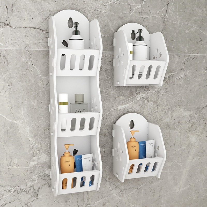 Wall-Mounted Multi-Layer Storage Rack Bathroom Bedroom Wall Storage Rack Small Items Organizer Bathroom Storage