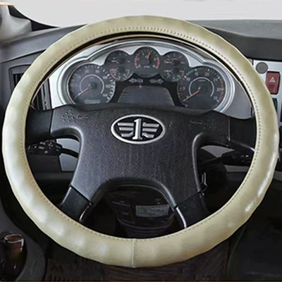 Steering wheel cover, bus steering wheel handle cover - beige-non-hole-style-36cm