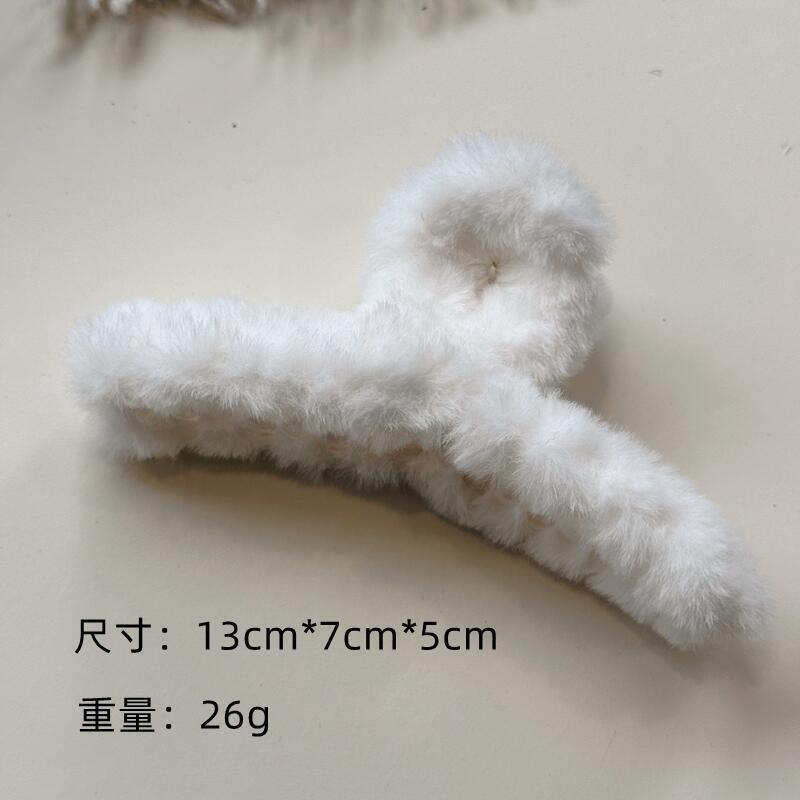韓国風高級感13CM秋冬クロスファー素材ヘアクリップ 大きめ後頭部ヘアクリップ シャーククリップ ヘアアクセサリー レディース|undefined