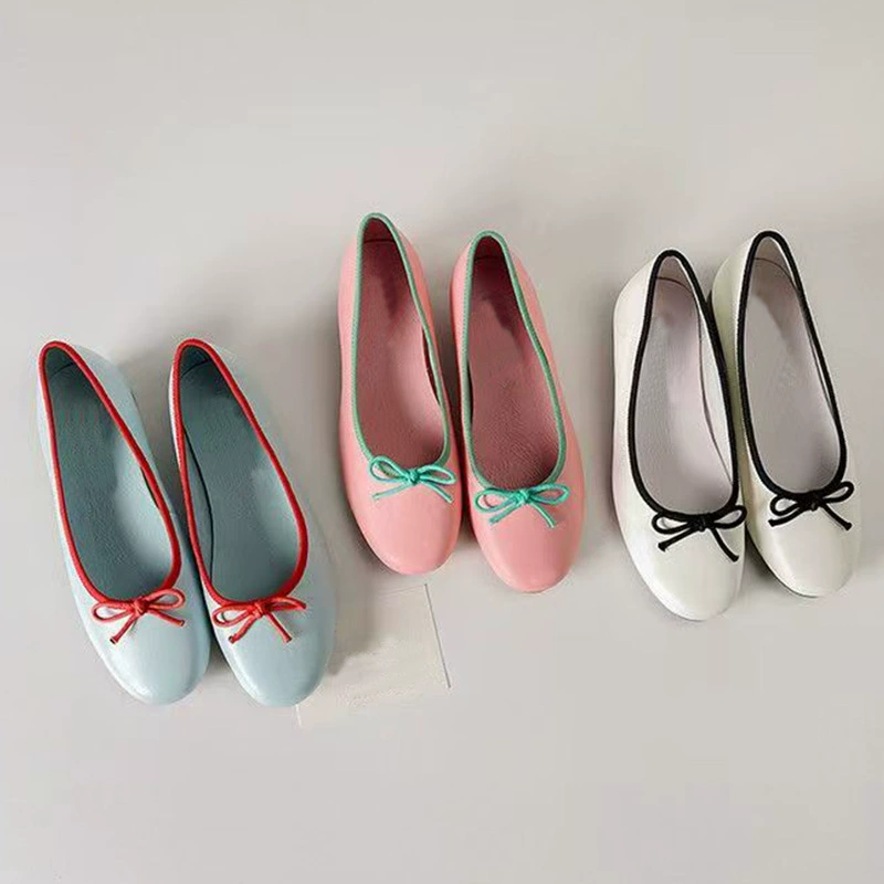 2025 новых французских нишевых туфель Мэри Джейн для женщин, балетки-слипоны с бантом, нежный вечерний бриз