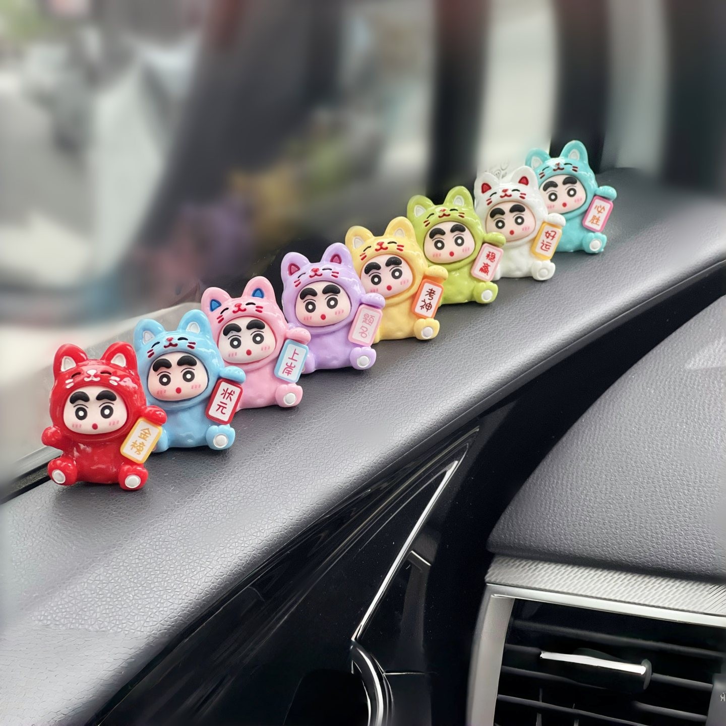 Crayon Shin-Chan Car Ornaments Car Interior Decorations New Cute Cartoon Car Display Screen Center Console Ornaments