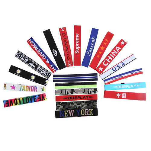 Headband Sports Sweatband Unisex Sweatproof Band Basketball Running Fitness Yoga Absorbent Head Scarf Hair Tying Sweatband