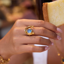 杰鼎原创马术系列树脂戒指钛钢不掉色不锈钢手饰品轻奢高级感跨境