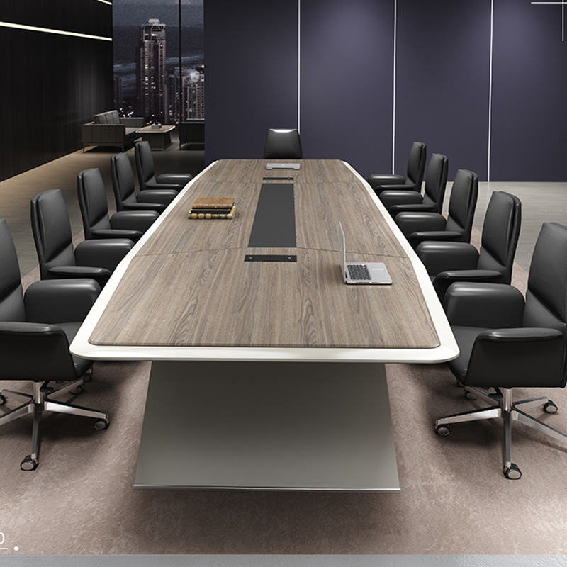 Painted conference table long table minimalist modern office meeting room table and chair set office negotiation training meeting table and chair