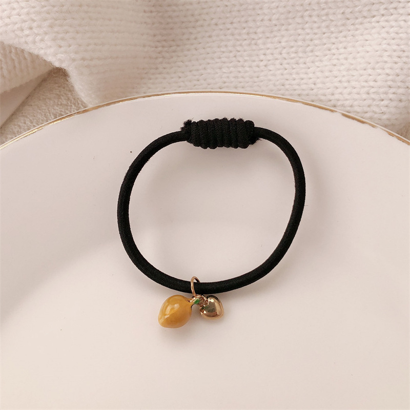 Mujeres coreanas de fresa calabaza cuerda de cabello encantadora tocado rojo simple correa de correa de correa