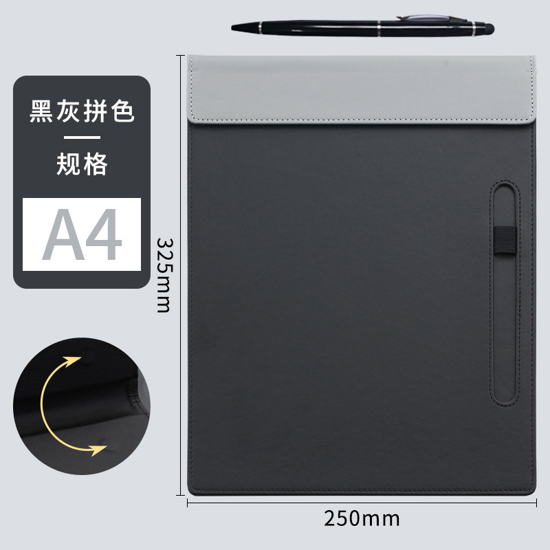 ハイエンド A4 カラーブロックレザーボードクリップビジネス A6 ファイル会議クリップホテルメニューホルダーコースターメモパッドボードクリップ|undefined