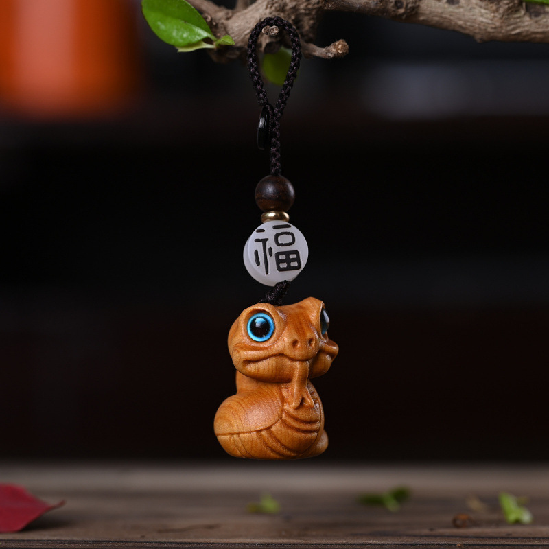崖柏十二生肖中式百款紫檀香汽车钥匙扣可爱包包手机挂件吊坠|undefined