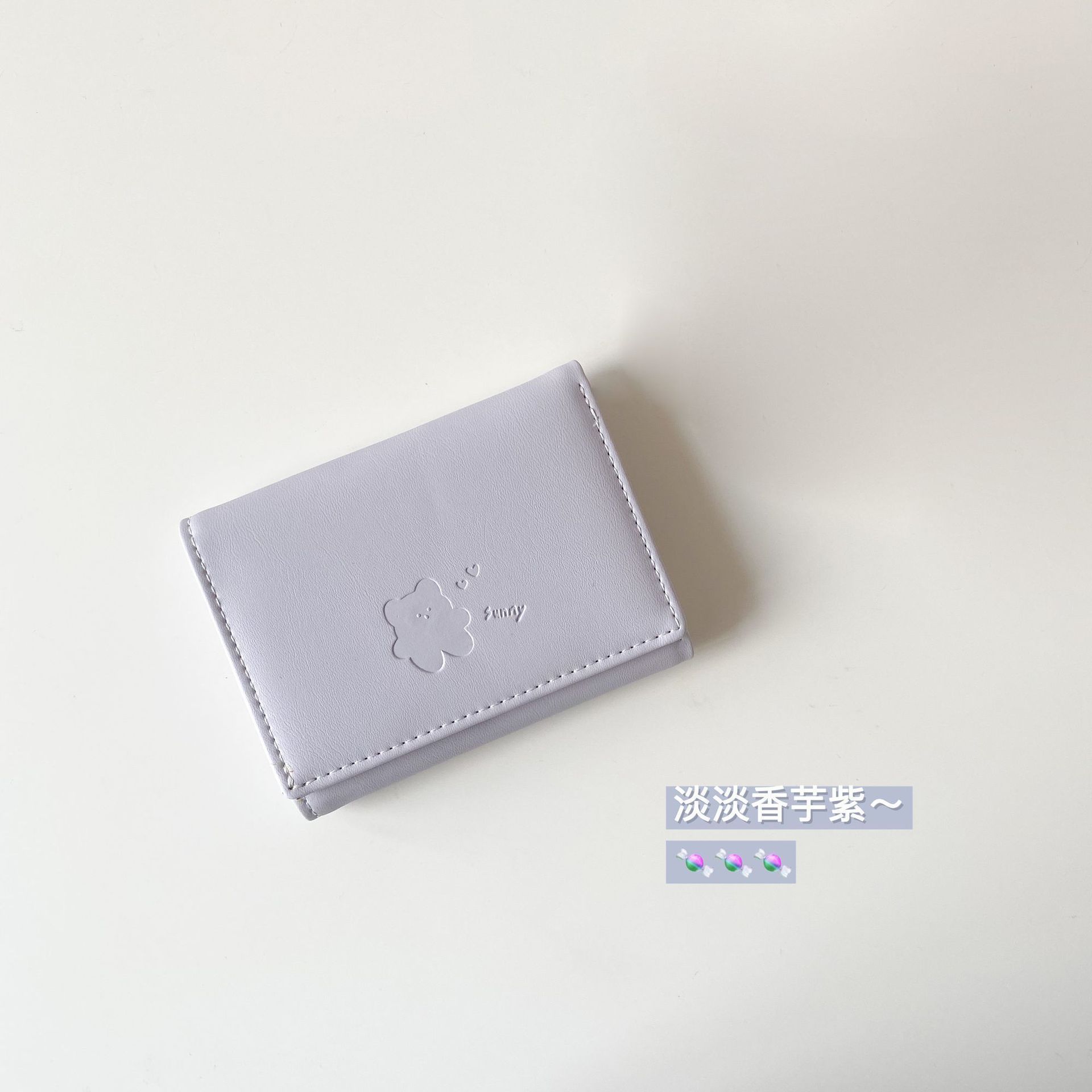 2024 새로운 곰 동전 지갑 미니 지갑 여성의 짧은 작은 울트라 얇은 학생 지갑 카드 가방