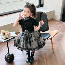 女童国风洛丽塔吊带裙套装2024夏季新款新中式生日礼服蓬蓬公主裙