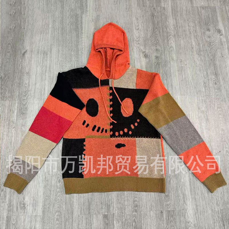 Comercio exterior transfronterizo procesamiento de Halloween Navidad personalizado camisetas de punto suéter hombre y mujer tamaño europeo fábrica Amazon mayorista