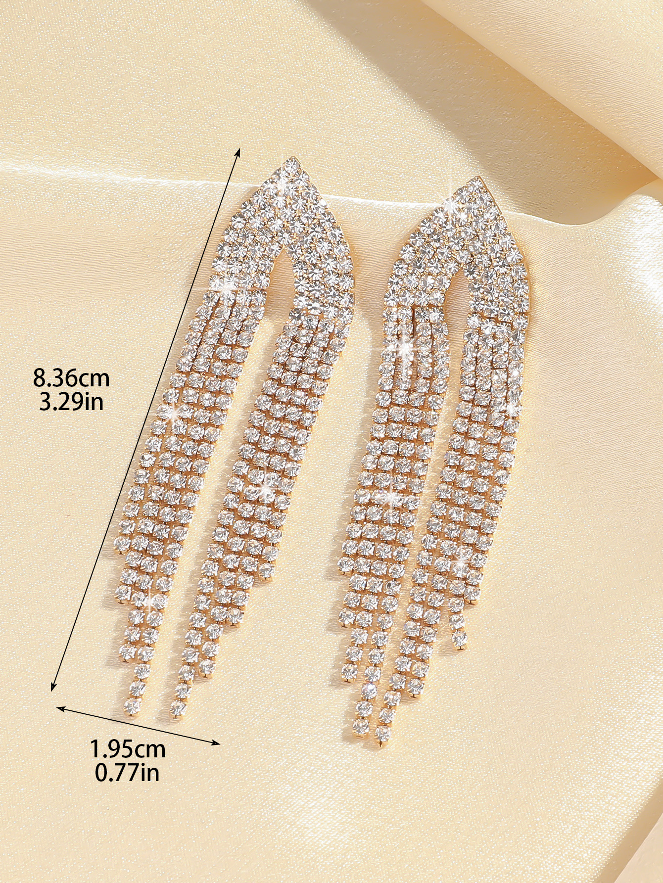 orecchini lunghi con nappe e strass in zircone super flash di alta qualità per le donne, orecchini alla moda dal temperamento_voghion.com