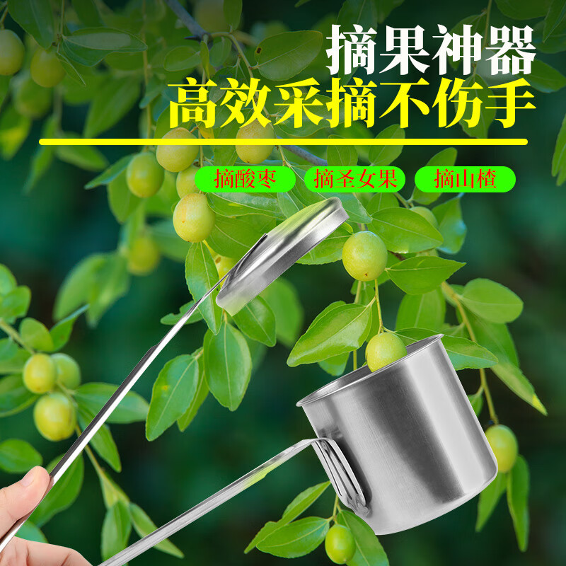 采果神器新型摘果摘枣专用工具野果杨梅枇杷蓝莓山枣不锈钢采收器