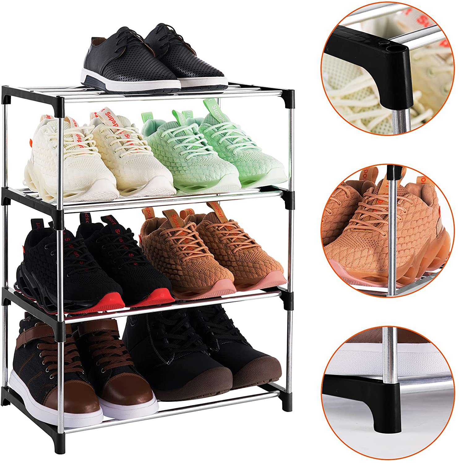 轻型四层省空间简易家用组装可拆卸学生宿舍收纳置物鞋架厂家直发