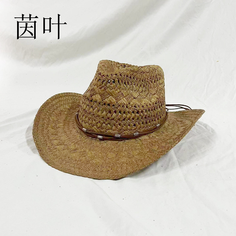 Retro fashionable denim woven beach summer sun hat handmade