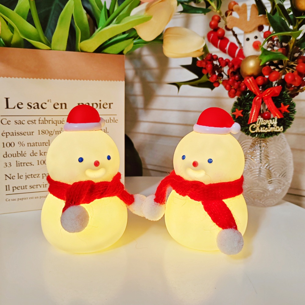 Battery / Big Snowman/Red Scarf Hat