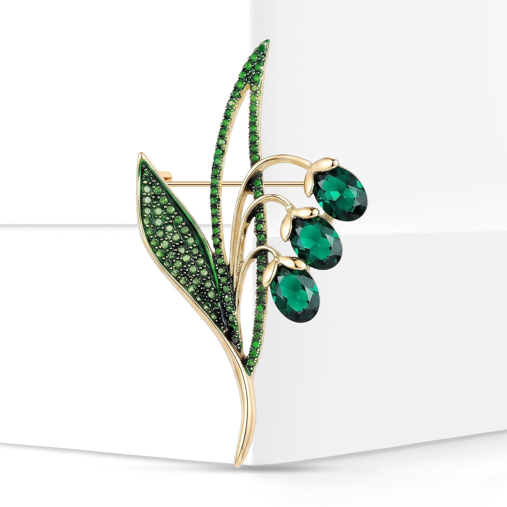 Fashionable and Luxurious Alloy Enamel Wind Chime Flower Brooch for Women's Clothing Accessories, Versatile, Direct from Manufacturer: BR6046